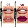 evpct 6Pcs Lip Liner and Lipstick Combo Set, DNM 2-in-1 Waterproof Lipstick and 24H Lip liner Set for Women, Antique Rose Chestnut Nude Dark Brown Matte Lipstick Pen with Lip Liner Set Long Lasting 24