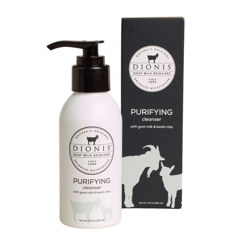 Dionis Goat Milk Skincare 4 fl oz Purifying Cleanser With Kaolin Clay, Gentle Facial Cleanser for Daily Use, Non-Drying Formula, Cruelty Free & Paraben Free, Good For All Skin Types