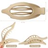 CHANDAT Flat Hair Clip 6 pcs Lay Down Claw Clips Hair Accessories for Women -Brown