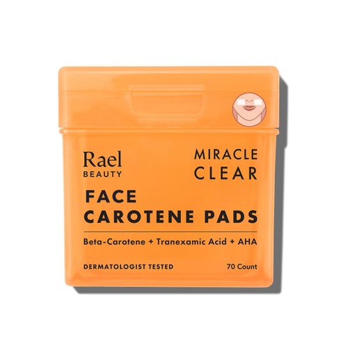 Rael Toner Pads - Cotton Pads for Face, Korean Skin Care, Dual Textured Facial Pad with Carotene, Niacinamide, Hyaluronic Acid, Hydrating, Vegan (70 Count)