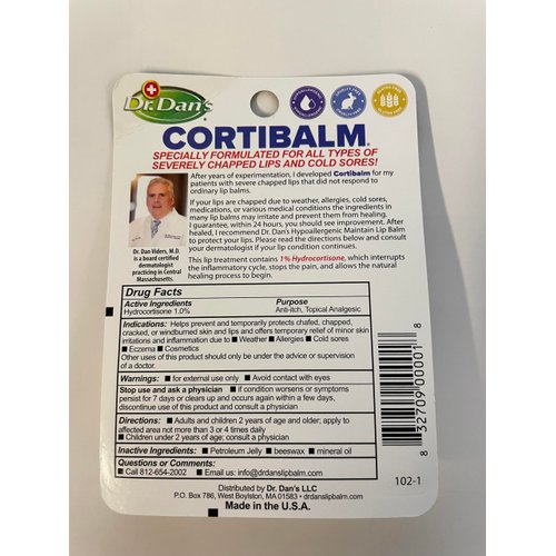 Dr. Dans CortiBalm Lip Balm, .14 oz by Dr. Dans, 1 pack