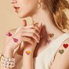 80 Pieces Heart Tattoo Assorted Heart Tattoos Valentines Day Red Temporary Tattoo Waterproof Temp Tattoos Hearts Love Fake Tattoos Valentine Tattoo for Kids Valentines Decal Tattoo Stickers for Women