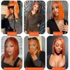 250% Density 13x4 Ginger Lace Front Wigs Human Hair Bob Wigs for Black Women 12 Inch #350 Straight Ginger Bob Wig Human Hair Glueless Ginger Wig Human Hair Pre Plucked with Natural Hairline