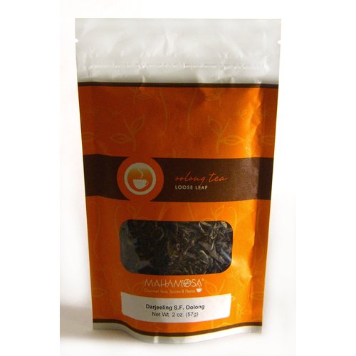 Mahamosa Darjeeling Second Flush Oolong Tea 2 oz, Indian (India) Oolong Tea Loose Leaf (Looseleaf) (wu long tea, wulong tea)