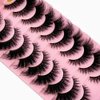 HBZGTLAD New 10 Pairs Natural Thick False Eyelashes Fake Lashes Long Makeup 3d Mink Lashes Extension Eyelash Mink Eyelashes for Beauty (M75)