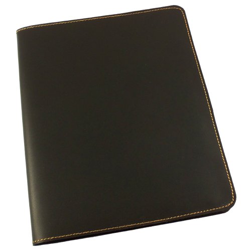 Rustic Ridge Leather Refillable Leather Composition Notebook Notebook Cover - Composition Book Cover (Black)