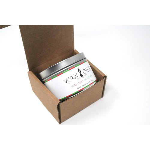 Wax and Oils Soy Wax Aromatherapy Scented Candles (Holiday Kitchen) 8 Ounces. Single