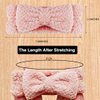 LAOJU Spa Headband Facial Makeup Hairband Bowknot Head Wrap Microfiber Headbands Elastic Hair Band for Washing Face Mask Shower Yoga Sports 2PCS