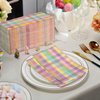 200Pcs Easter Pastel Buffalo Plaid Napkins Decorations,Disposable Spring Dark Purple Pink Yellow Guest Hand Paper Napkins for Home Bathroom Baby Shower Picnic Wedding Easter Birthday Party Supplies