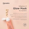 Hanskin Vitamin C Glow Mask, Clay Mask with Ascorbic Acid for Glowing Skin and Pore Purifying, Hydrating and Moisturizing [70ml]