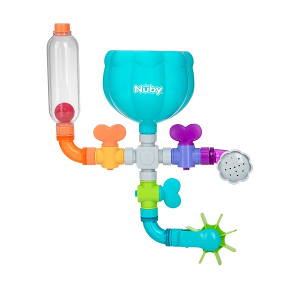 Nuby Wacky Waterworks Pipes Bath Toy - Baby Bathtub Toy with Interactive Features for Cognitive Development