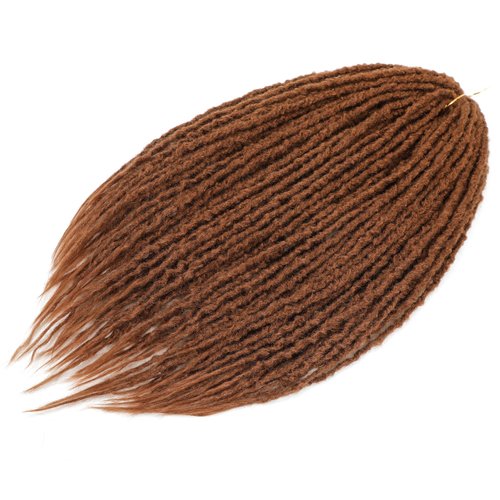 Aguacor Synthetic Textured Dreadlocks Straight Double Ended Dreadlock Extensions with Texture 20inches 10 Strands Thin Soft DE Dreadlock Extensions for Women (10 Strands, 30#)