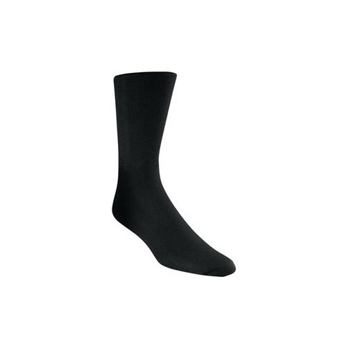 Diabetic Socks, Ultra Light, 6pair, Crew/Black Size 10-13