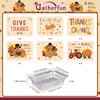 36-Pack Premium Thanksgiving Leftover Containers with Lids - Durable & Leak-Proof, 6.1"W X 8.2"L X 1.8"H,Thanksgiving Aluminum Foil Containers Perfect for Fall Party Leftovers & To-Go Meals