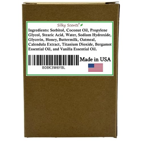 Silky Scents Bergamot & Vanilla Soap Bar - 100% All Natural and Organic Infused with Essential Oil - 1 Soap Bar