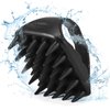 LORSEX Shampoo Brush Scalp Massager, Soft Silicone Scalp Care Hair Brush for Wet Dry Hair, Scalp Scrubber for Women Men Kids (Black)