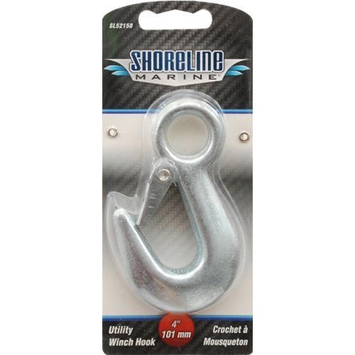 Shoreline Marine Plated Utility Winch Hook, 4-Inch
