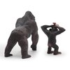 Gemini&Genius Gorilla Toys for Kids, Safari Animal Toys Gorilla with Baby Toy Figurines, Wildlife World Action Figure, Backyards Garden Flowerpot Room Decoration, Cup Cake Toppers for Kids
