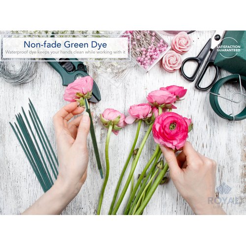 Royal Imports Green Wood Plant Stake, Floral Picks, Wooden Sign Posting Garden Sticks (Approx 100 Pcs) - 6 Inch