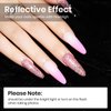 SUPWEE Pink Shimmer Glitter Gel polish Reflective Nail Polish Gel Rainbow Pigments UV Gel 15ml Soak Off UV Lamp Gel for Home DIY Manicure