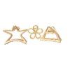 Generic Medium/small gold metal star flower or triangle hair claw clip (Pattern: Star), 1 Count (Pack of 1)