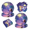 40Pcs Wish Party Decoration Including 20 Plates 20 Napkins for Kids' Birthday Party Supplies