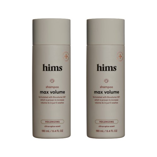 hims Max Volume Shampoo 2 Pack - Volumizing Shampoo for Men with Biotin - Citrus Spice - Men's Natural Shampoo Adds Volume, Shine & Bounce - 2 x 6.4 fl oz Bottles