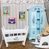 Exceart 6Pcs 1/12 Wood Dollhouse Furniture Unfinished Mini Photo Frame Artificial Miniature Scene Model DIY Wall Art Painting Toys for Nursery Room Photo Props