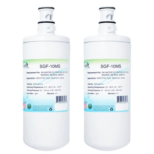 Swift Green Filters SGF-10MS Compatible Commercial Water Filter for HF10-MS, 5603929, HC350S, 5609311, Made in USA (1 Pack), White (2 Pack)