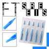 ATOMUS 50pcs Mixed Tattoo Needle Tips Disposable Plastic Assorted Tips 3RT, 5RT, 7RT, 9RT, 3DT, 5DT, 7DT, 9DT, 5FT, 7FT, Tattoo Round Flat/Magnum Diamond Tips (Mixed)