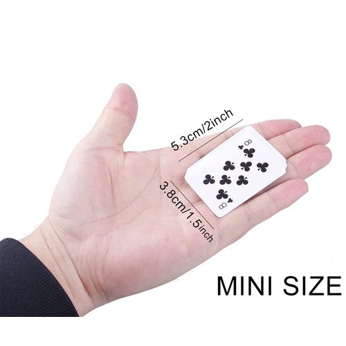 GNYOHUA 5 Decks Mini Playing Cards Party Favor, Miniature Poker Cards Traveling Decks Cards Festival Party Game Supply for Kids and Adults, 2 X 1.5 inch