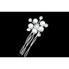 Set of 2 Handmade Faux Pearl Flower Crystal Hair Comb H091