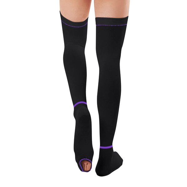 SKYFOXE T.E.D. Anti Embolism Stockings for Women Men Thigh High, 15-20 mmHg Compression TED Hose with Inspect Toe Hole