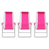 Toyvian 3Pcs Miniature Foldable Beach Chair Dollhouse Furniture Mini Deck Chair Longue Deck Chair Mini Furniture Accessories Accessories Rosy 3