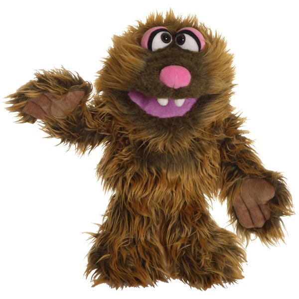Living Puppets 12-Inch Plush Friendly Brown Monster Hand Puppet - Fine European Design, Ultra-Soft and Cuddly, Promotes Child Development, Safety Certified, Teacher-Recommended for Boys and Girls
