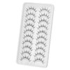 outopen Manga Lashes with Clear Band Japanese Anime Cosplay Eyelashes Asian False Eyelashes Natural Look Like Individual Clusters(B02-Asian Style | 9-13MM)