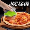 Zulay Handheld Pizza Cutter Wheel - Razor Sharp Stainless Steel Pizza Wheel Cutter With Protective Blade Guard - Round Pizza Cutter With Cover & Slip Resistant Handle Slices Pizza With Ease