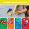 PicassoTiles Magnetic Tiles Building Blocks Mini Size Diamond Series Magnet Toys Travel Size On-The-Go Magnets Construction Sensory Toys Gifts Educational Set STEM Learning Kit Playset PTM40