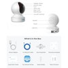 REOLINK Home Security Camera System, 3MP HD Plug-in Indoor WiFi Pan Tilt Pet Camera, Baby Monitor, Night Vision, 2 Way Audio, Smart Human/Pet Detection, Local microSD Card Storage, E1(2 Pack)