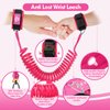 Toddlers Leash for Walking + Anti Lost Wrist Link Safety Wrist 4 in 1 for Toddlers, Child, Babies & Kids, Safety Harness Kids Walking Wristband Assistant Strap Belt (Pink Minnie Toddler Leash)