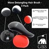 G.B.S Wave Detangling Brush Set for Curly Hair, Thick, Straight & Natural Hair - Gentle Detangler Hair Brush for Women, Kids & Toddlers with Flexible Bristles -Hairbrush for Wet & Dry Hair
