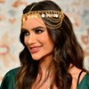 Fashey Sequins Headchain Boho Tassels Headband Gold Forehead Chains Bridal Headpiece Festival Hair Accessories for Women