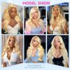 JINNOO 30 Inch 613 13x6 Lace Front Wig Human Hair 200 Density Blonde Wig Human Hair 613 HD Lace Frontal Wig Body Wave Lace Front Wigs Human Hair Pre Plucked Glueless Blonde Human Hair Wigs