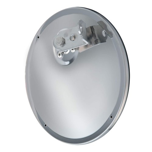 Retrac 609838 7-1/2-Inch Stainless Steel Offset-Mount Convex Mirror Head with J-Bracket, Universal Driver or Passenger Side