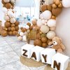 PartyWoo Caramel Brown Balloons, 140 pcs Boho Brown Balloons Different Sizes Pack (5 *18", 30* 12", 40* 10", 65* 5") Matte Brown Balloons for Balloon Garland Balloon Arch, Party Decorations, Brown-F10