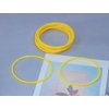 ONLYKXY 10pcs Silicone Hair Rubber Bands 5.5cm No-slip Soft Elastic Band Hair Ties Rubber Ring for Women Girls Braids Ponytails Sports Wet Hair Work Outs Hair Accessories (Yellow)