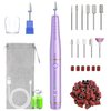 Nail Drill Cordless, Denabuty Electric Nail Files Professional for Acrylic Gel Nails, Electric Nail Drill Rechargeable with 20000 RPM, 5 Adjustable Speed, 12 in 1 Portable Pedicure Manicure Kit