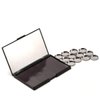 VANANA DIY Magnetic Palette with Mirror, for Eyeshadow Lipstick Powder Highlighter Storage, with 12 Pieces of Round Metal Pans (Black - with Mirror, 15x10cm - With 12pcs Round Pans)