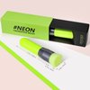Foundation Brush Docolor Flat Top Kabuki Foundation Professional Synthetic Makeup Brush for Blending Liquid Cream or Powder Cosmetics Full Coverage Face & Body Brush Premium Makeup Tools, Neon Green