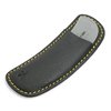 GERMANIKURE Clear Glass Moon File in Leather Case, Ethically Made in Czech Republic, Easy Guided Fingernail Filing